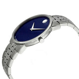 Buy Shop Movado Museum Classic Blue Dial Silver Steel Strap Watch for Men - 0607212 USA Online
