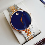 Buy Shop Movado Museum Classic Blue Dial Two Tone Steel Strap Watch for Men - 0607267 USA Online