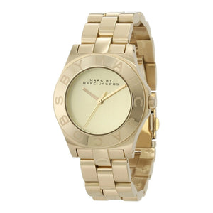 Buy Shop Marc Jacobs Blade Gold Dial Gold Steel Strap Watch for Women - MBM3126 USA Online