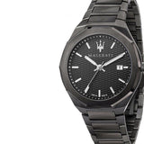 Buy Shop Maserati Stile Quartz Black Dial Black Steel Strap Watch For Men - R8853142001 USA Online