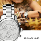 Buy Shop Michael Kors Runway Silver Dial Silver Steel Strap Watch for Women - MK5428 USA Online