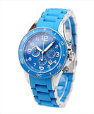 Buy Shop Marc Jacobs Rock Chronograph Blue Dial Blue Silicone Strap Watch for Women - MBM2575 USA Online