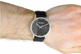 Buy Shop Calvin Klein City Quartz Black Dial Black Leather Strap Watch for Men - K2G2G1C1 USA Online