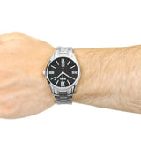 Buy Shop Hugo Boss Governer Black Dial Silver Steel Strap Watch for Men - 1513488 USA Online