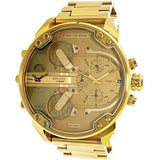 Diesel Mr Daddy 2.0 Gold Dial Gold Steel Strap Watch For Men - DZ7399