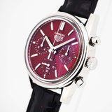 Buy Shop Tag Heuer Carrera Automatic Chronograph Red Dial Black Leather Strap Watch for Men - CBK221G.FC6479 USA Online