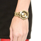 Buy Shop Marc Jacobs Henry Transparent Gold Dial Gold Steel Strap Watch for Women - MBM3338 USA Online
