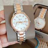 Buy Shop Fossil Tailor White Dial Two Tone Steel Strap Watch for Women - ES4396 USA Online