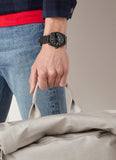 Buy Shop Fossil Machine Black Dial Black Steel Strap Watch for Men - FS4775 USA Online