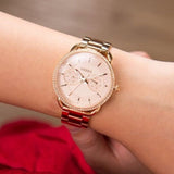 Buy Shop Fossil Tailor Gold Dial Gold Steel Strap Watch for Women - ES4263 USA Online