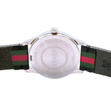 Gucci G Timeless Quartz Black Dial Multicolored Black Leather Strap Watch For Men - YA12640799