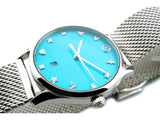 Buy Shop Gucci G-Timeless Turquoise Mother of Pearl Dial Silver Mesh Bracelet Watch For Women - YA126582 USA Online