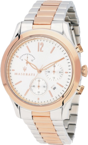 Buy Shop Maserati Tradizione White Dial Two Tone Stainless Steel Strap Watch For Men - R8873625001 USA Online