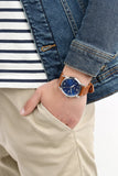 Buy Shop Fossil Commuter Blue Dial Blue Leather Strap Watch for Men - FS5325 USA Online