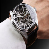 Buy Shop Emporio Armani Meccanico Automatic Black Dial Leather Strap Watch For Men - AR4629 USA Online
