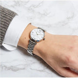 Buy Shop Emporio Armani Gianni T Bar White Marble Dial Silver Steel Strap Watch For Women - AR11170 USA Online