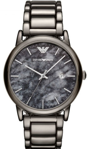 Buy Shop Emporio Armani Luigi Analog Grey Dial Grey Steel Strap Watch For Men - AR11155 USA Online