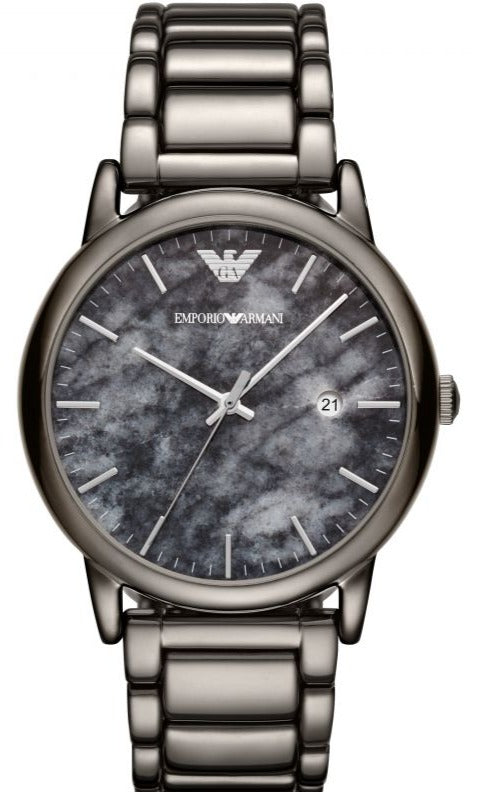 Buy Shop Emporio Armani Luigi Analog Grey Dial Grey Steel Strap Watch For Men - AR11155 USA Online