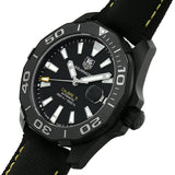 Buy Shop Tag Heuer Aquaracer Calibre 5 Automatic Black Dial Black Nylon Strap Watch for Men - WAY218A.FC6362 USA Online