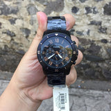 Buy Shop Fossil Grant Sport Chronograph Black Dial Black Steel Strap Watch for Men - FS5374 USA Online
