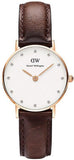 Buy Shop Daniel Wellington Classy Bristol White Dial Brown Leather Strap Watch For Women - DW00100062 USA Online