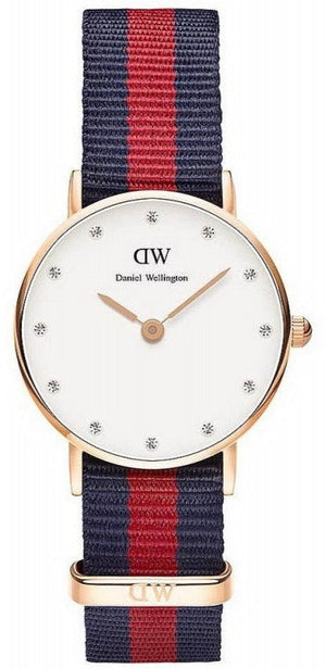 Buy Shop Daniel Wellington Classy Oxford White Dial Two Tone Nylon Strap Watch For Women - DW00100064 USA Online