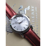 Buy Shop Burberry The City Silver Dial Red Strap Watch for Women - BU9232 USA Online