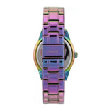 Guess Sparkler Silver Dial Purple Steel Strap Watch For Women - GW0111L5