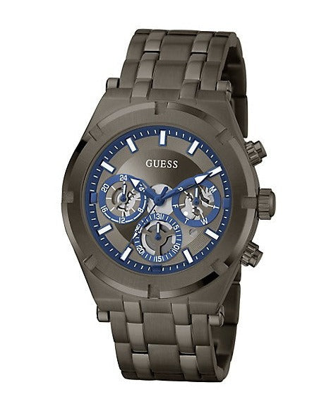 Buy Shop Guess Continental Grey Dial Grey Steel Strap Watch for Men - GW0260G3 USA Online