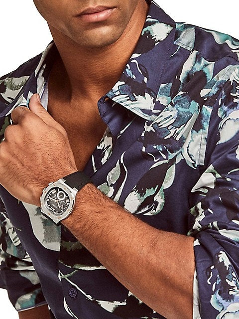 Buy Shop Guess Headline Chronograph Grey Dial Black Rubber Strap Watch for Men - GW0571G1 USA Online