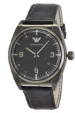 Buy Shop Emporio Armani Franco Black Dial Black Leather Strap Watch For Men - AR0368 USA Online