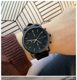 Buy Shop Fossil Commuter Black Dial Black Leather Strap Watch for for Men - FS5504 USA Online