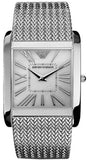 Buy Shop Emporio Armani Super Slim Quartz White Dial Silver Mesh Bracelet Watch For Women - AR2015 USA Online