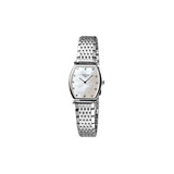 Longines La Grande Classique de Longines Tonneau White Dial Silver Steel Strap Watch for Women - L4.205.4.87.6