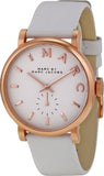 Buy Shop Marc Jacobs Baker White Dial White Leather Strap Watch for Women - MBM1283 USA Online