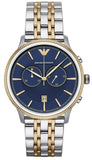 Buy Shop Emporio Armani Classic Blue Dial Two Tone Steel Strap Watch For Men - AR1847 USA Online