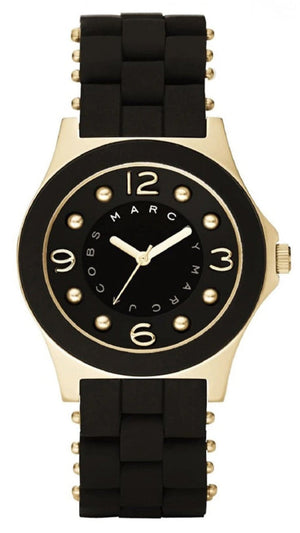 Buy Shop Marc Jacobs Pelly Black Dial Black Silicone Strap Watch for Women - MBM2540 USA Online