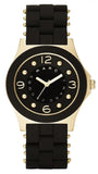 Buy Shop Marc Jacobs Pelly Black Dial Black Silicone Strap Watch for Women - MBM2540 USA Online