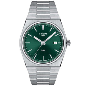Buy Shop Tissot PRX Green Dial Silver Steel Strap Watch For Men - T137.410.11.091.00 USA Online