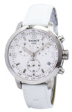 Buy Shop Tissot PRC 200 Chronograph White Dial White Leather Strap Watch For Men - T055.417.16.017.00 USA Online