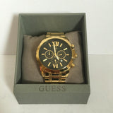 Buy Shop Guess Optic Multifunction Black Dial Gold Steel Strap Watch for Men - W0193G1 USA Online