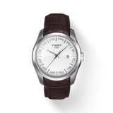 Buy Shop Tissot T Classic Couturier Chronograph White Dial Brown Leather Strap Watch For Men - T035.410.16.031.00 USA Online