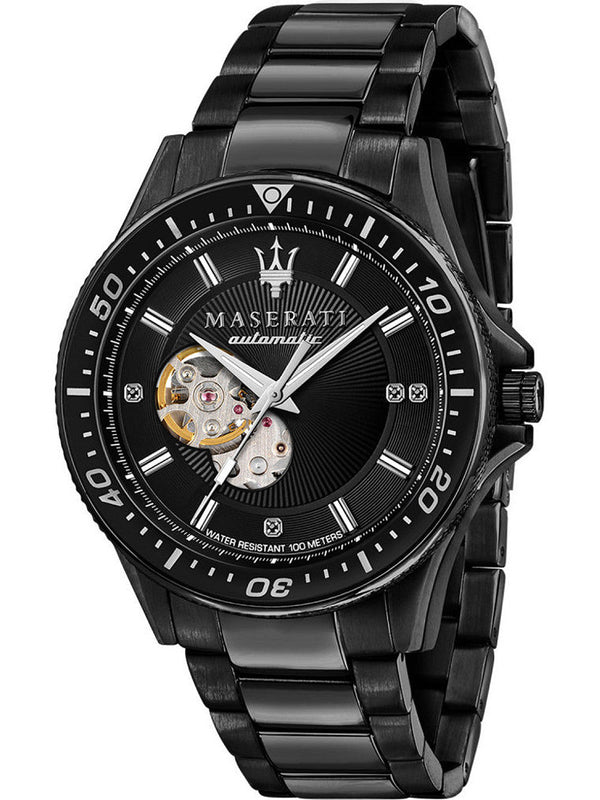 Buy Shop Maserati SFIDA Automatic Black Special Edition 44mm Watch For Men - R8823140005 USA Online