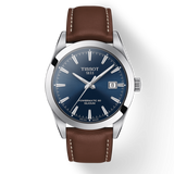 Buy Shop Tissot Gentlemen Powermatic 80 Silicium Blue Dial Brown Leather Strap Watch For Men - T127.407.16.041.00 USA Online