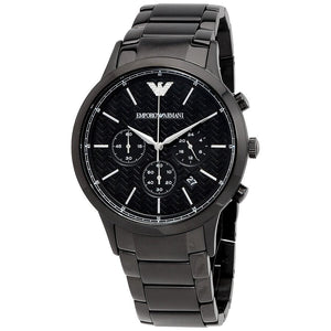 Buy Shop Emporio Armani Dress Chronograph Quartz Black Dial Black Stainless Steel Strap Watch For Men - AR2485 USA Online