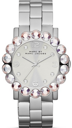 Buy Shop Marc Jacobs Amy Silver Dial Silver Steel Strap Watch for Women - MBM3222 USA Online
