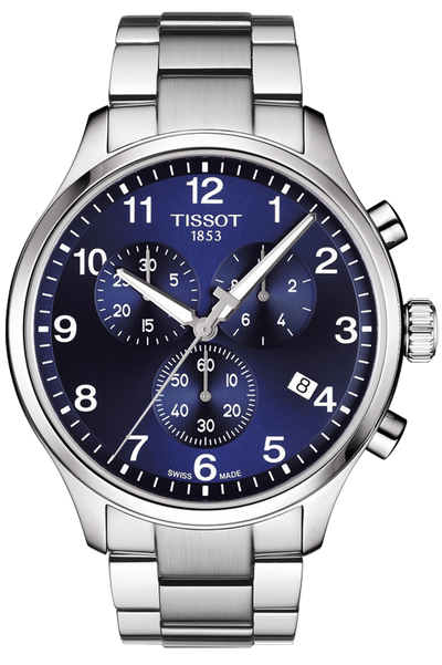 Buy Shop Tissot T Sport Chrono XL Classic Blue Dial Silver Steel Strap Watch For Men - T116.617.11.047.01 USA Online