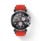 Buy Shop Tissot T Race Chronograph Black Dial Red Silicone Strap Watch For Men - T115.417.27.051.00 USA Online
