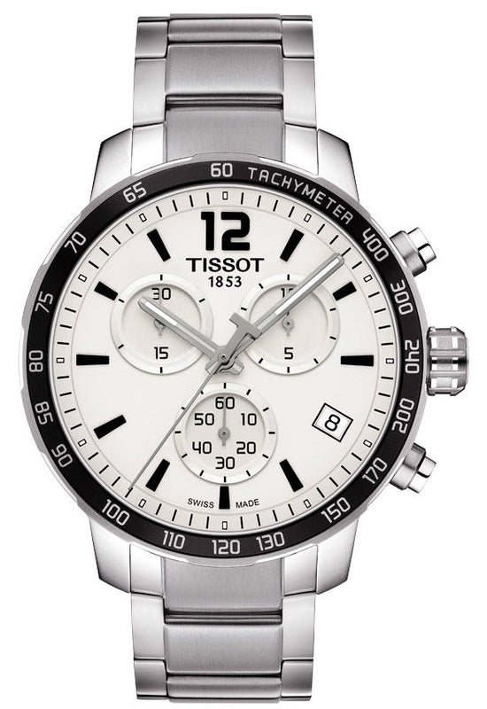 Buy Shop Tissot Quickster Chronograph Silver Dial Watch For Men - T095.417.11.037.00 USA Online