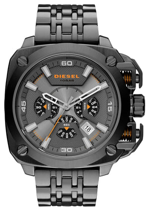 Buy Shop Diesel BAMF Chronograph Gray Dial Gray Steel Strap Watch For Men - DZ7344 USA Online
